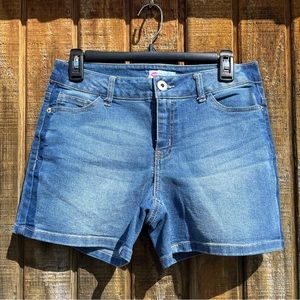 Denim Jean Shorts Size 8 with Stripe Detail